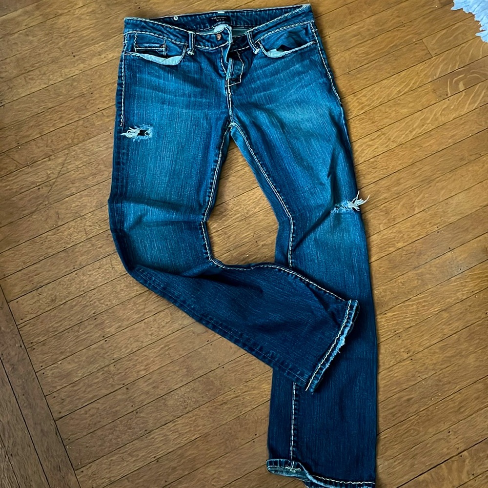 Vintage Rebel button fly bootcut size 32, actual vintage 2005, fun elements